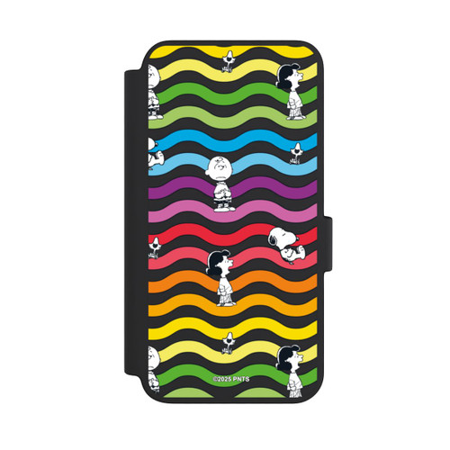 Samsung Galaxy S23 NIVOflip Snoopy Pattern Rainbow Transparent