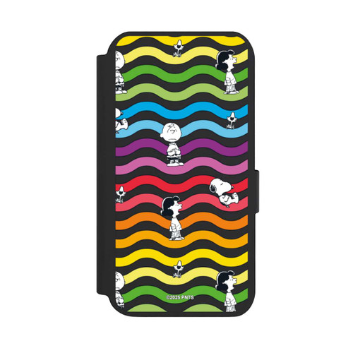 Samsung Galaxy S23 NIVOflip Snoopy Pattern Rainbow Transparent
