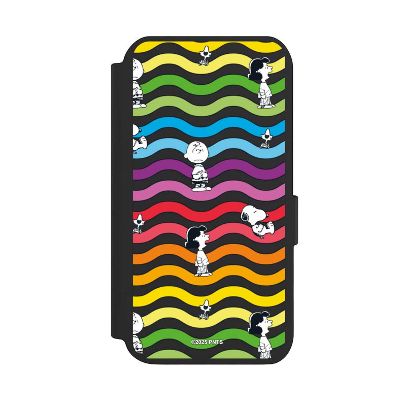 Galaxy S23 NIVOflip Snoopy Pattern Rainbow Transparent