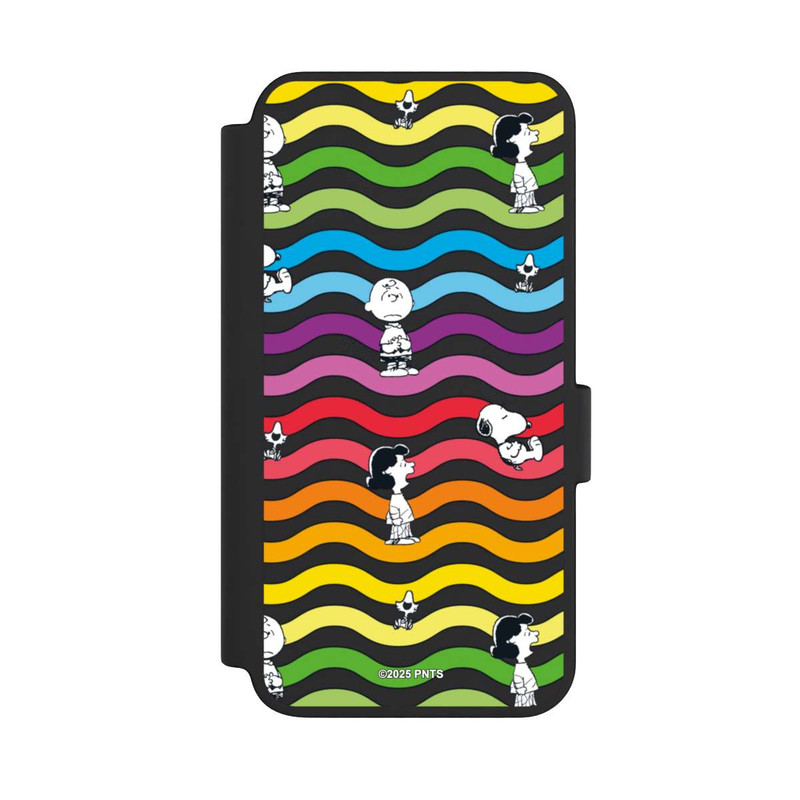 Galaxy S23 NIVOflip Snoopy Pattern Rainbow Transparent