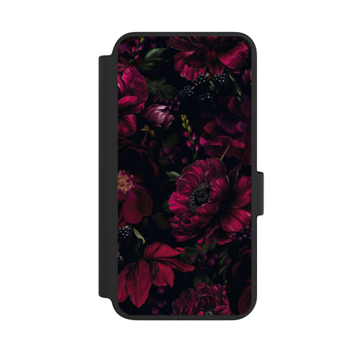 Samsung Galaxy S23 NIVOflip Dunkle Rote Blumen Liebe