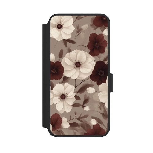 Samsung Galaxy S23 NIVOflip Negative Flower Bordeaux White with AI