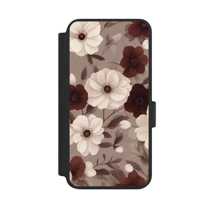 Galaxy S23 NIVOflip Negative Flower Bordeaux White with AI