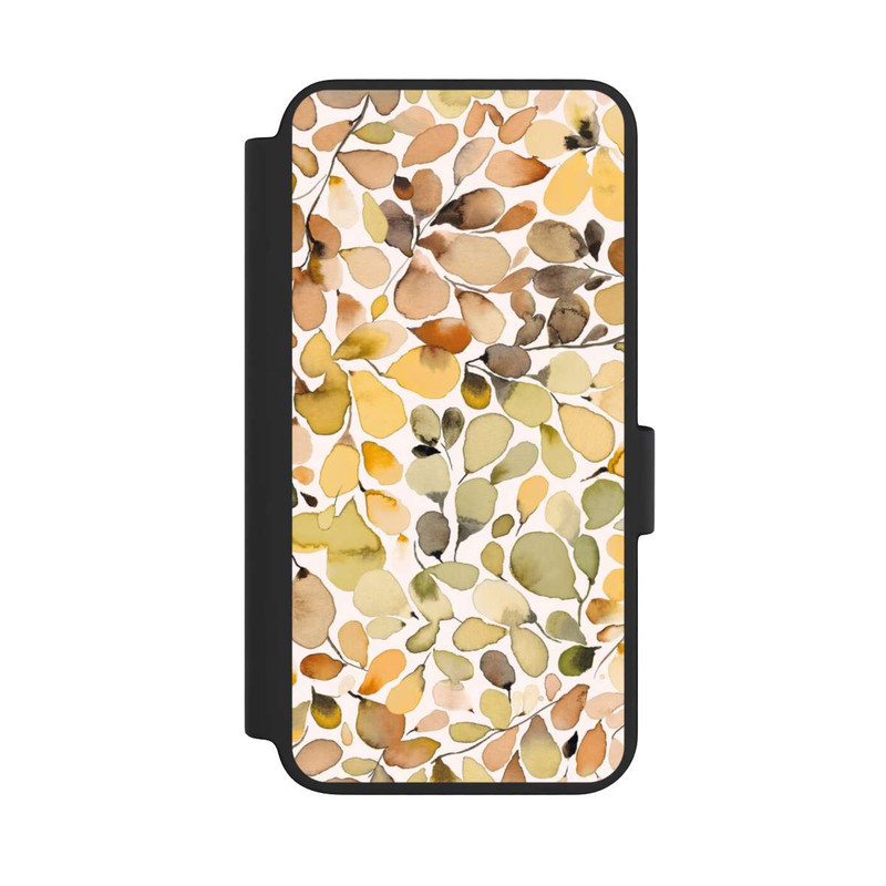 Galaxy S23 NIVOflip Eukalyptus Aquarellblätter Braun Herbst