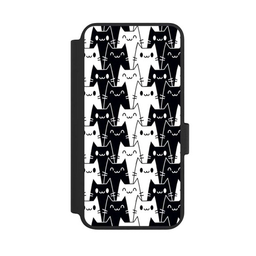 Samsung Galaxy S23 NIVOflip Papier Peint Chat Noir Blanc