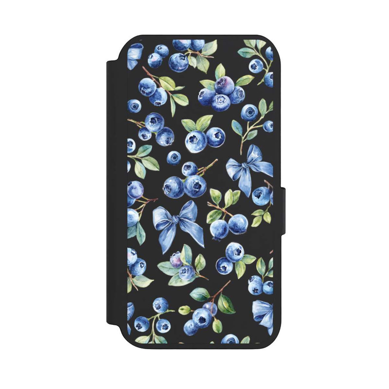 Galaxy S23 NIVOflip Blaubeere Schleifen Transparent mit KI