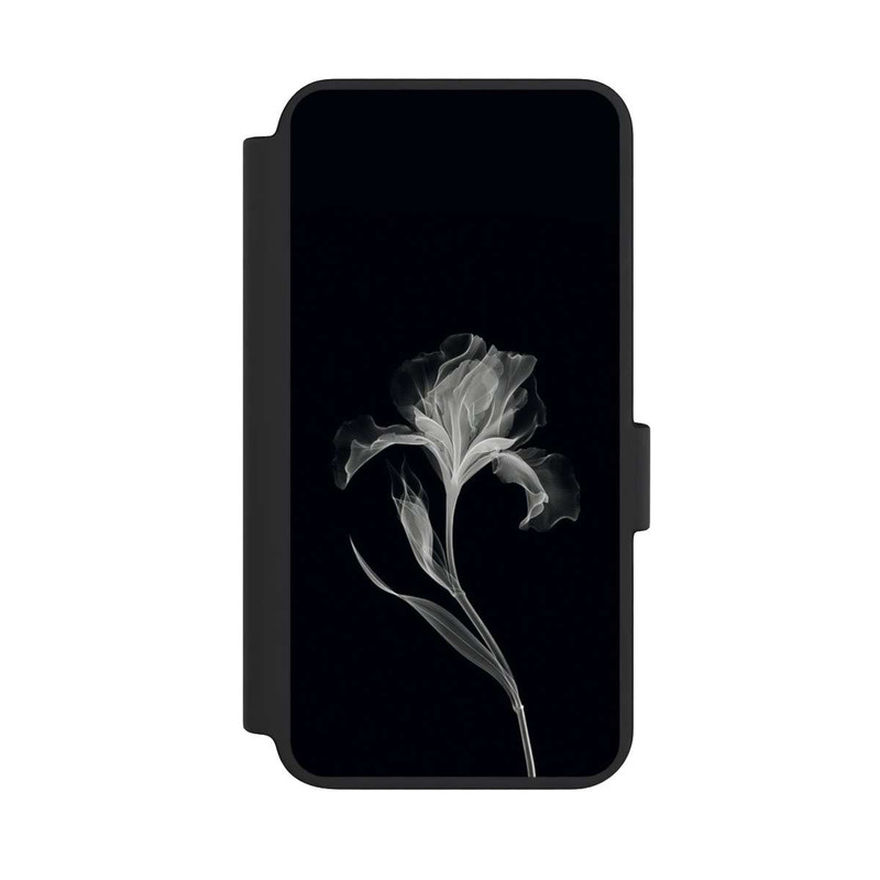 Galaxy S23 NIVOflip Negativ Flower Grey on Black with AI