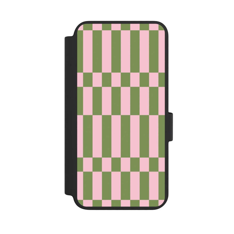 Galaxy S23 NIVOflip Thème à Carreaux Sauge et Rose