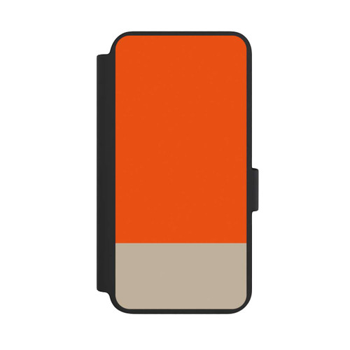 Samsung Galaxy S23 NIVOflip Combinaison de Couleurs Orange et Beige