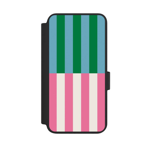 Samsung Galaxy S23 NIVOflip Motif Rayé Vert Rose