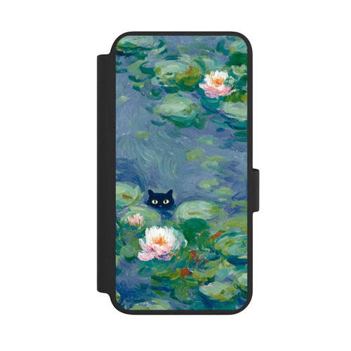 Samsung Galaxy S23 NIVOflip Katze im Teich Monet Gemälde Impressionismus