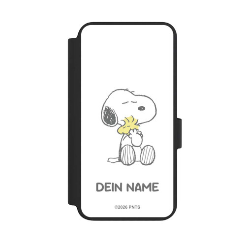 Samsung Galaxy S23 NIVOflip Snoopy And Woodstock Cuddling Personalisierbar