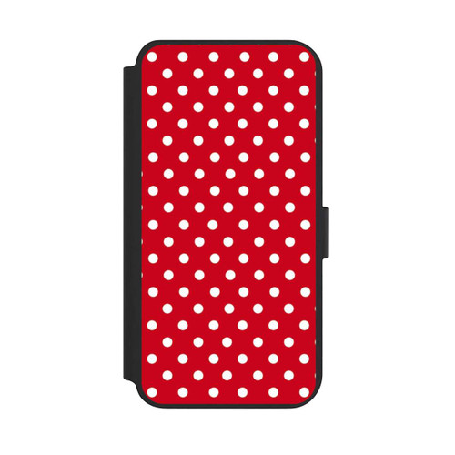 Samsung Galaxy S23+ NIVOflip Polka Dots Dunkelrot und Weiß