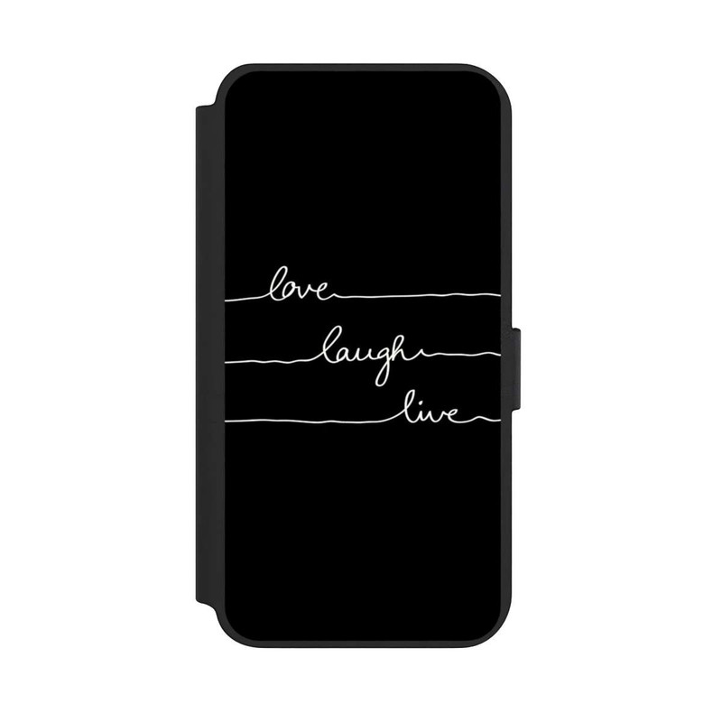Galaxy S23 + NIVOflip Love Laugh Live blanc/noir