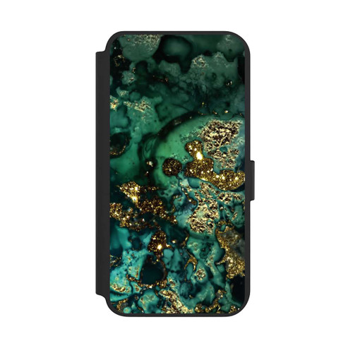 Samsung Galaxy S23+ NIVOflip Cyan Glitzer Marmorlook