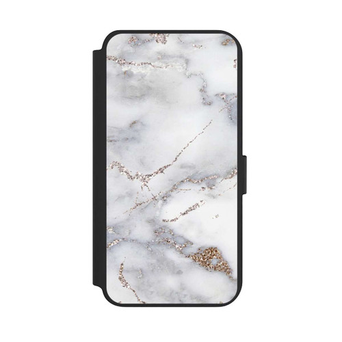 Samsung Galaxy S23+ NIVOflip Silberglitzer Marmorlook