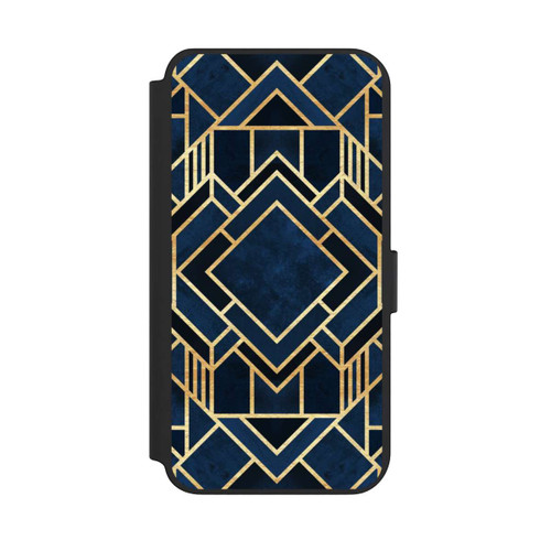 Samsung Galaxy S23+ NIVOflip Kunst Deko Blau Golddruck