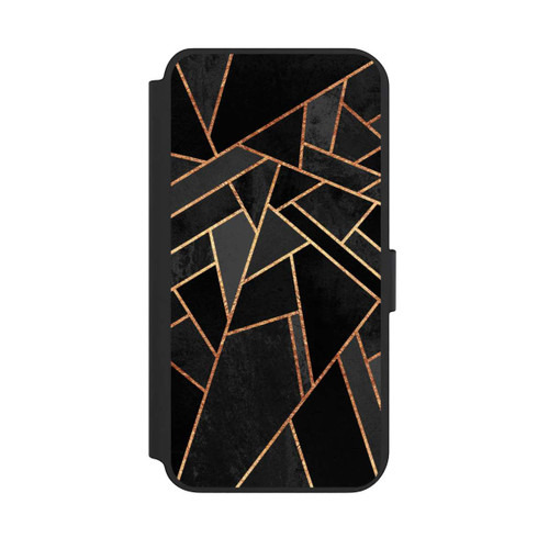 Samsung Galaxy S23+ NIVOflip Schwarze Nacht Gold Druck