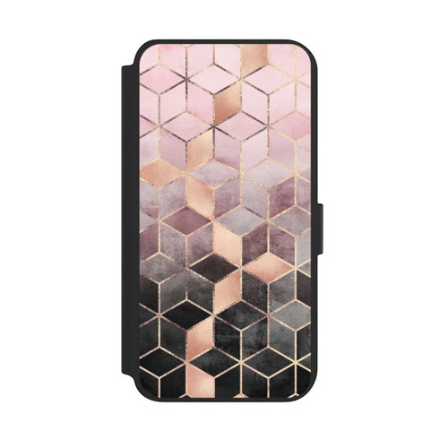 Samsung Galaxy S23+ NIVOflip Pink-grauer Farbverlauf Würfel Druck