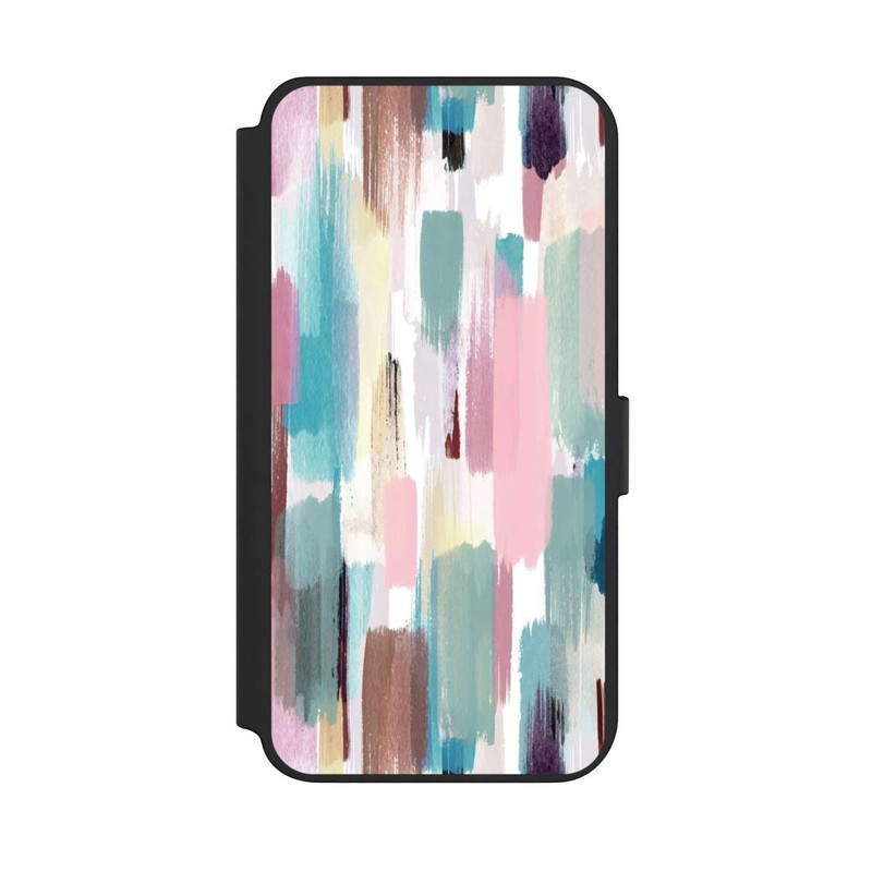 Galaxy S23 + NIVOflip Abstrakte Pinselstriche in Pastelltönen