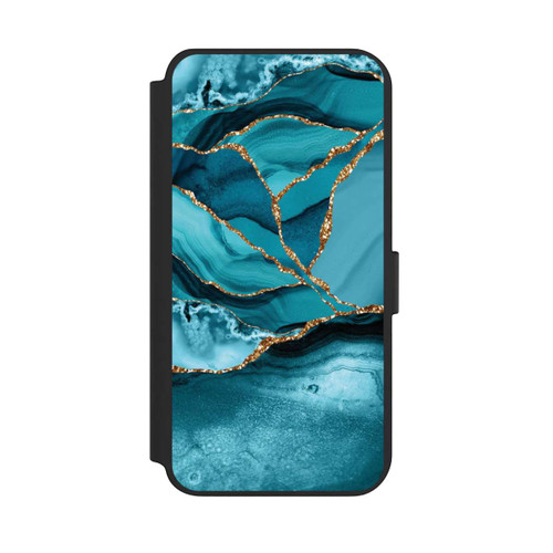 Samsung Galaxy S23+ NIVOflip Eisblaue Marmor Landschaft