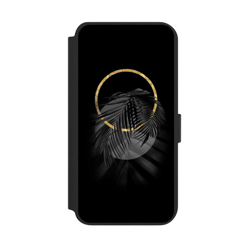 Samsung Galaxy S23+ NIVOflip tropische Blätter schwarz