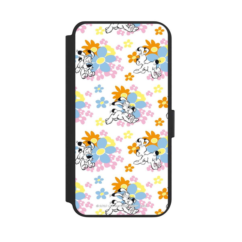 Galaxy S23 + NIVOflip Idéfix sur fleurs colorées