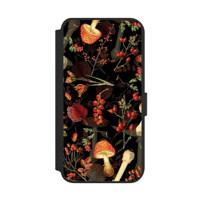 Galaxy S23 + NIVOflip Mushroom Pattern Black