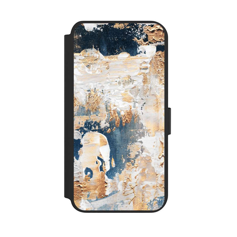 Galaxy S23 + NIVOflip Abstraktion Blau und Gold