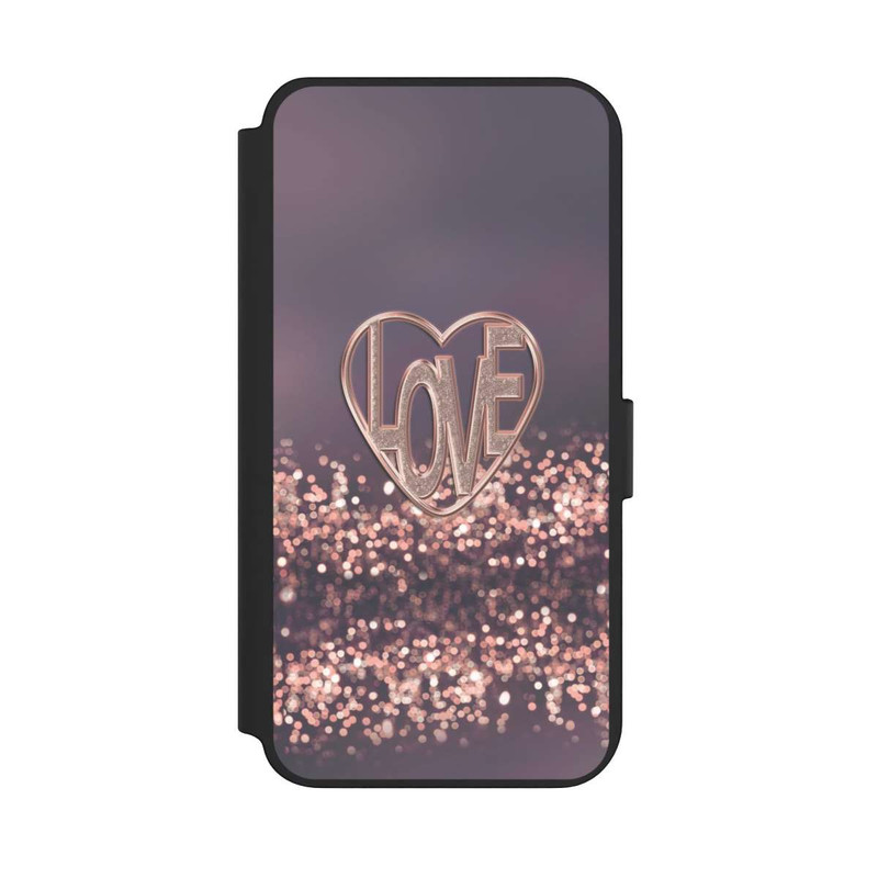 Galaxy S23 + NIVOflip LOVE Glitzerrosa