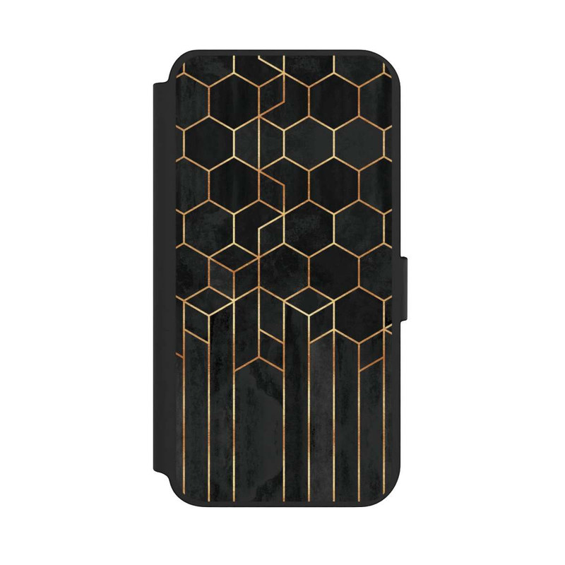 Galaxy S23 + NIVOflip Schwarze Sechsecke