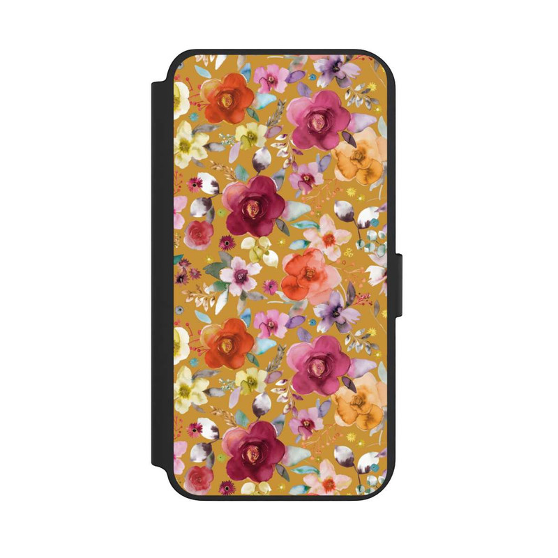 Galaxy S23 + NIVOflip Bouquets de fleurs printanières moutarde