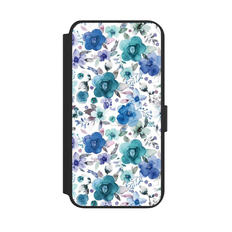 Galaxy S23 + NIVOflip Winterblumensträuße Blau