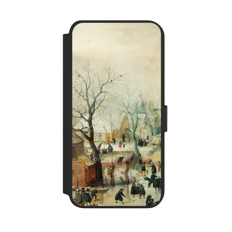 Galaxy S23 + NIVOflip Winterlandschaft mit Schlittschuhläufern - Hendrick Avercamp