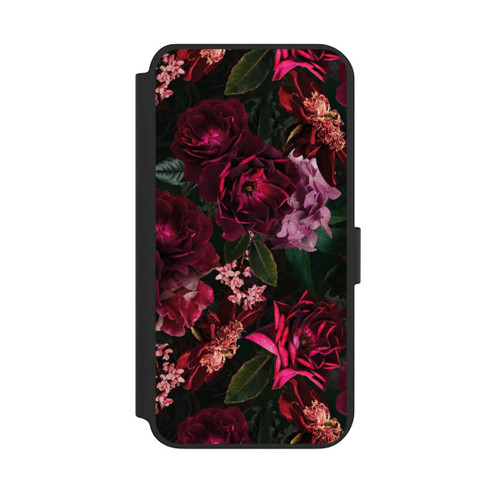 Samsung Galaxy S23+ NIVOflip Dunkelrote und rosa Blüten