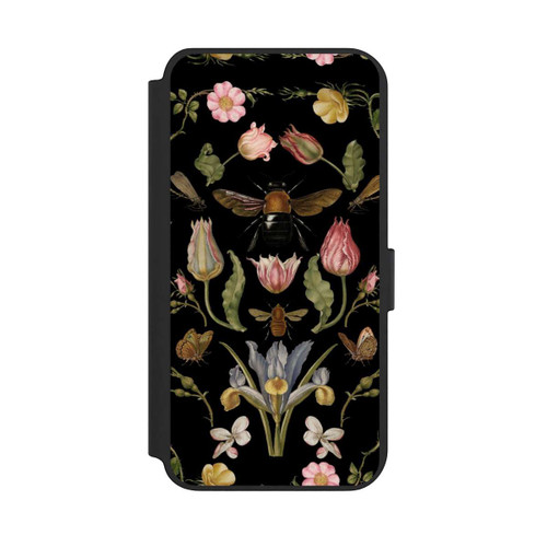 Samsung Galaxy S23+ NIVOflip Wildblumen und Biene Schwarz
