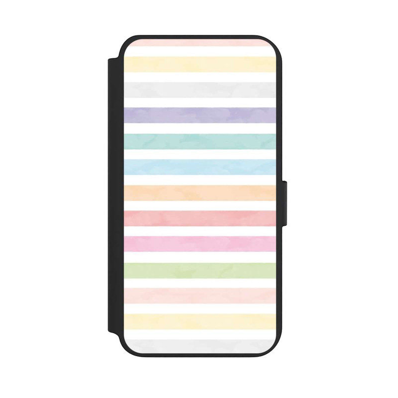 Galaxy S23 + NIVOflip Regenbogenfarbene Streifen