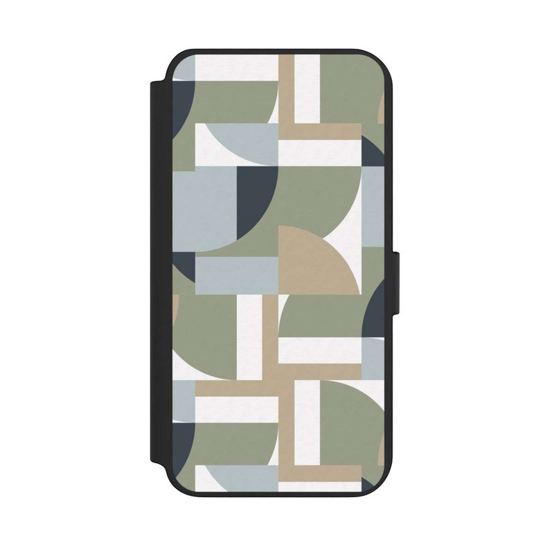 Galaxy S23 + NIVOflip Polygones futuristes du Bauhaus Beige