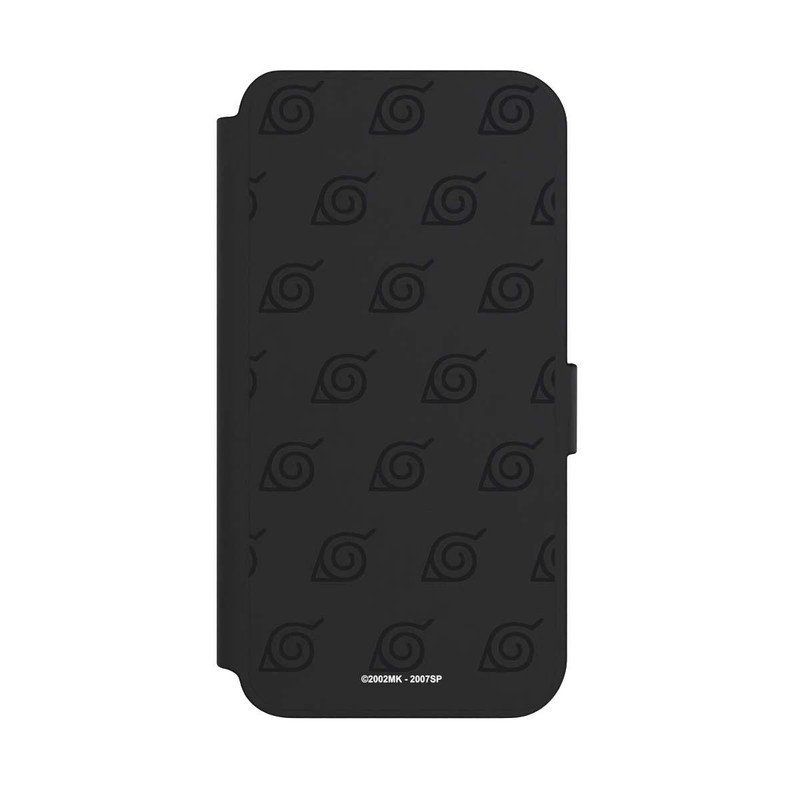 Galaxy S23 + NIVOflip Konoha Pattern Noir sur Fond Transparent