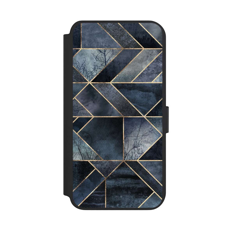 Galaxy S23 + NIVOflip Abstraktes Natur-Dunkelblau