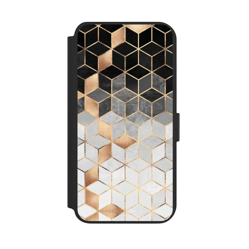 Galaxy S23 + NIVOflip Würfel dunkel und gold