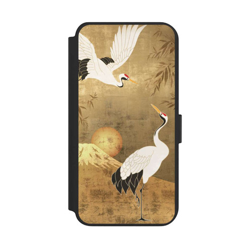 Samsung Galaxy S23+ NIVOflip Kraniche Gold Japan 1