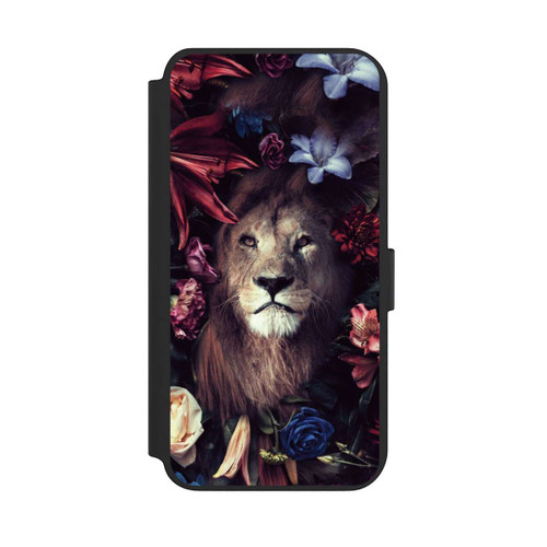 Samsung Galaxy S23+ NIVOflip Löwe Blumenrahmen