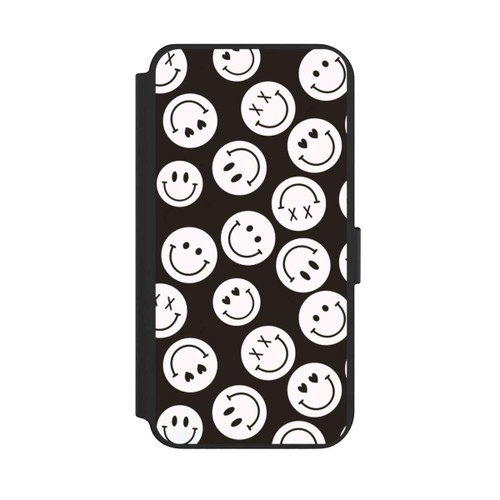 Samsung Galaxy S23+ NIVOflip Smiles Emotes Pattern Black And White