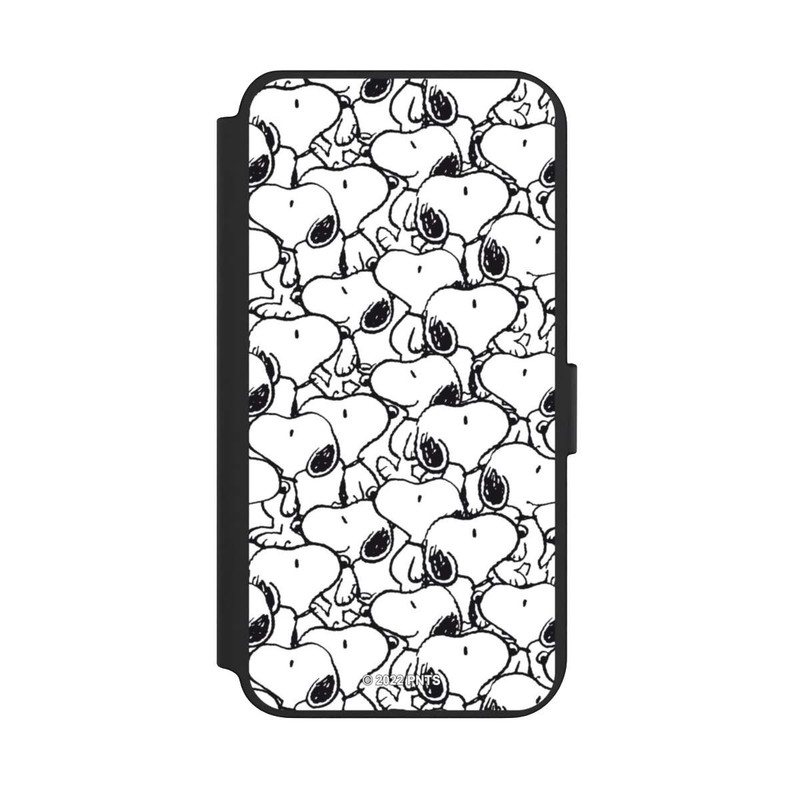 Galaxy S23 + NIVOflip Snoopy Pattern Noir & Blanc