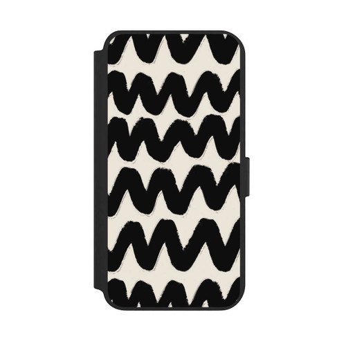 Samsung Galaxy S23+ NIVOflip Vagues Noires Pattern