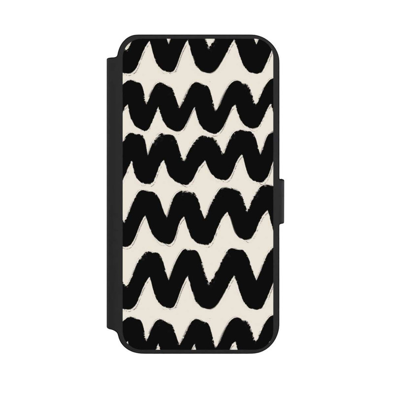 Galaxy S23 + NIVOflip Vagues Noires Pattern