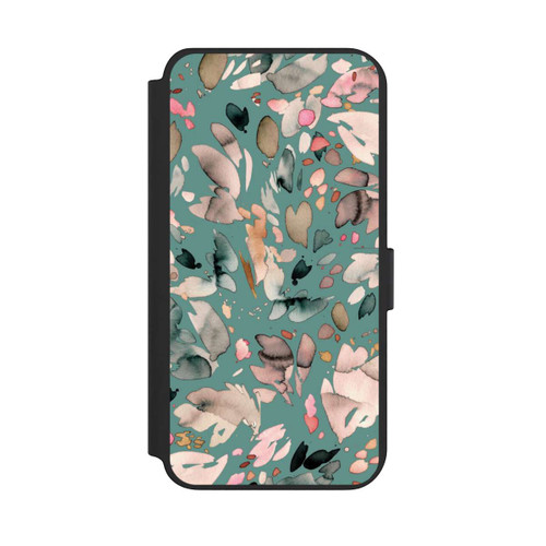 Samsung Galaxy S23+ NIVOflip Abstrakte Blumenblätter grün