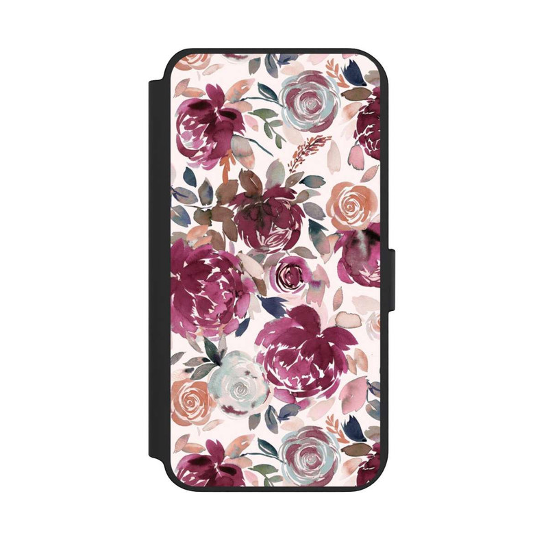 Galaxy S23 + NIVOflip Autumn Peonies and roses Pink