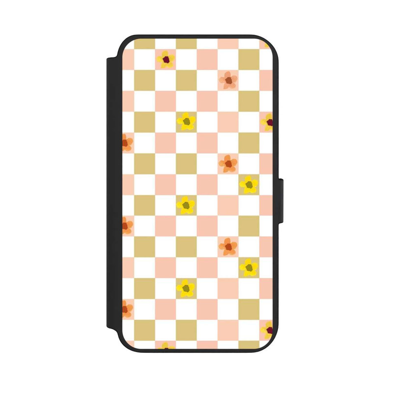 Galaxy S23 + NIVOflip Kariert nostalgische Pastellblumen